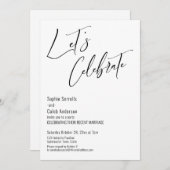 Laten we de moderne zwart-wit receptie vieren kaart (Voorkant / Achterkant)