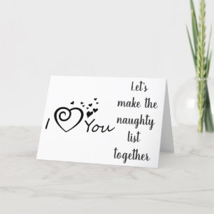 LATEN WE DE NAUGHTY-LIJST SAMEN BRENGEN MET CHRIST FEESTDAGEN KAART