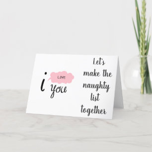 LATEN WE DE NAUGHTY-LIJST SAMEN BRENGEN MET CHRIST FEESTDAGEN KAART