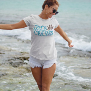 Laten we de nautische reis vakantie cruisen t-shirt
