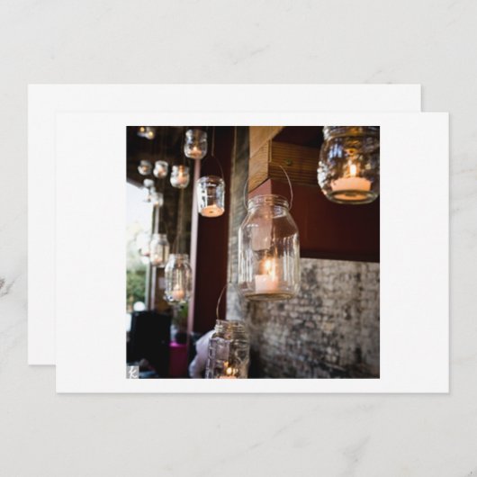 Laten we de NIGHT INVITATIE VERLICHTEN Kaart (Voorkant / Achterkant)