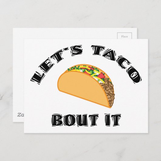 Laten we de Periode van de Taco het Briefkaart (Voorkant / Achterkant)