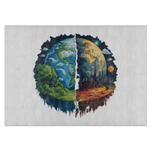 Laten we de planeet niet vernietigen snijplank