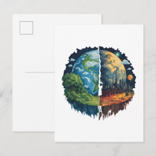 Laten we de planeet niet vernietigen uitnodiging briefkaart