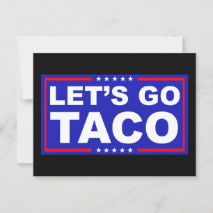 Laten we de politieke humor van Taco gebruiken Briefkaart