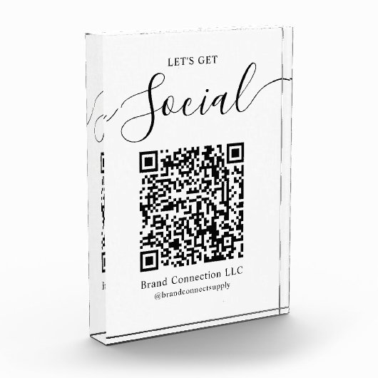 Laten we de sociale QR-code bedrijfsnaam krijgen Fotoblokken (Links)