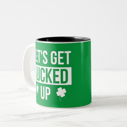 Laten we de St. Patrick's Day opknappen Tweekleurige Koffiemok (Voorkant links)