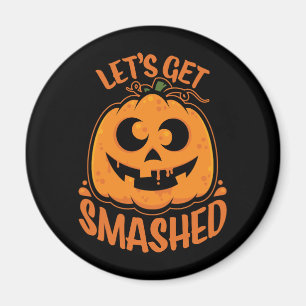 Laten we de tipsy Halloween Jack-O'-Lantern kapot  Magneet