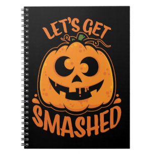 Laten we de tipsy Halloween Jack-O'-Lantern kapot Notitieboek