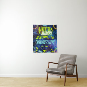 Laten we de Trampoline Neon Birthday Party Sign Wandkleed