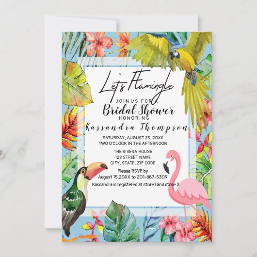 Laten we de tropische roep van de Bridal van de Fl Kaart (Voorkant)