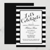 Laten we de uitnodiging van Birthday vieren (Voorkant / Achterkant)