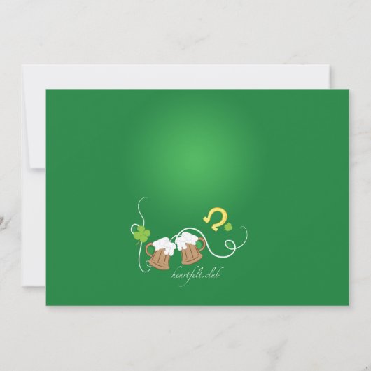 Laten we de uitnodiging voor St. Patrick's Day vie (Achterkant)