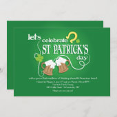 Laten we de uitnodiging voor St. Patrick's Day vie (Voorkant / Achterkant)