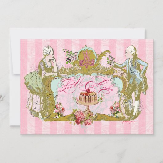 Laten we de uitnodigingen van de Cake-partij opkna (Voorkant)