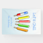 Laten we de verjaardag afkoelen spandoek (Horizontaal)