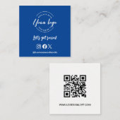 Laten we de website van sociale logo met QR-code b Vierkante Visitekaartje (Voorkant / Achterkant)