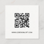 Laten we de website van sociale logo met QR-code b Vierkante Visitekaartje (Achterkant)