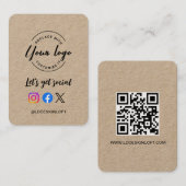 Laten we de website voor sociale media QR-code Aan Visitekaartje (Voorkant / Achterkant)