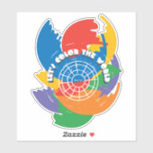 Laten we de wereld kleuren sticker (Vel)