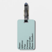 Laten we de wereld reizen bagagelabel (Achterkant verticaal)