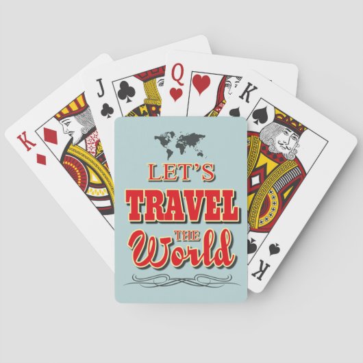 Laten we de wereld reizen pokerkaarten (Achterkant)