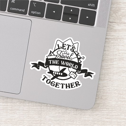 LATEN WE DE WERELD SAMEN REIZEN STICKER (Detail)