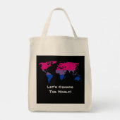 Laten we de wereld veranderen tote bag (Achterkant)