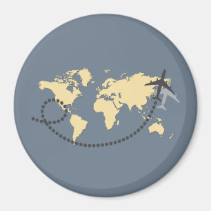 Laten we de wereldillustratie reizen magneet