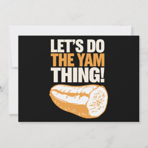 Laten we de Yam-zaak doen Thanksgiving Zoete Aarda Feestdagenkaart