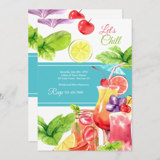 Laten we de zomer koelen kaart (Voorkant / Achterkant)