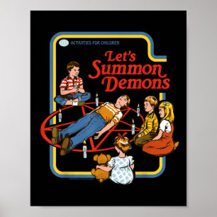 Laten we demonen oproepen occulte retro-Vintage Fu Poster