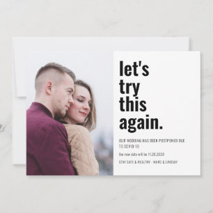 Laten we deze foto opnieuw proberen De datum wijzi Save The Date
