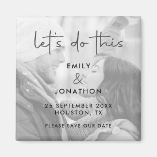 Laten we deze foto zwart-wit gebruiken om de datum magneet