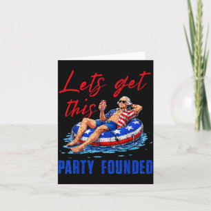 Laten we deze Party Founded Pool Float USA 4 juli Kaart