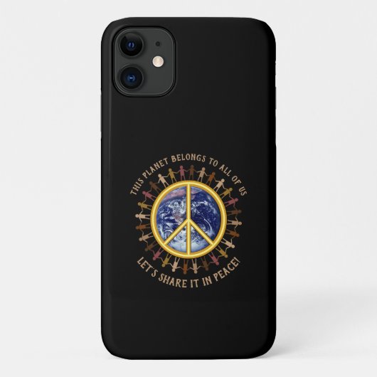Laten we deze planeet delen in ☮ Case-Mate iPhone case (Achterkant)