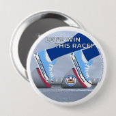 Laten we deze race winnen! Button (Voorkant /achterkant)