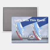 Laten we deze race winnen! Magneet (Voorkant / Achterkant)
