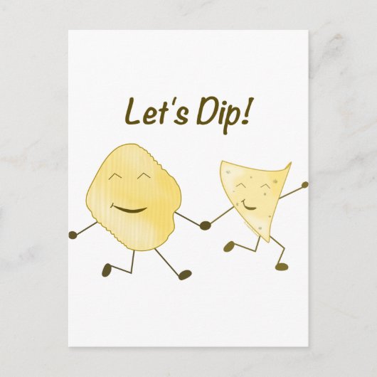 Laten we Dip! Briefkaart (Voorkant)