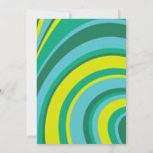 Laten we Disco Groovy Wave Retro 70s Groene Verjaa Kaart (Achterkant)