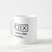 Laten we dit als volwassenen regelen... koffiemok (Voorkant links)