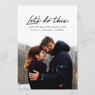 Laten we dit doen met de Datum-fotokaart opslaan Save The Date
