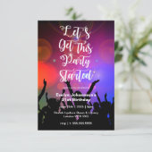 Laten we dit feest beginnen | verjaardagsfeestje kaart (Staand voorkant)