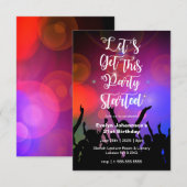 Laten we dit feest beginnen | verjaardagsfeestje kaart (Voorkant / Achterkant)