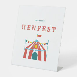Laten we dit HENFEST doen - Tafelbord Reclamebord Met Voetstuk