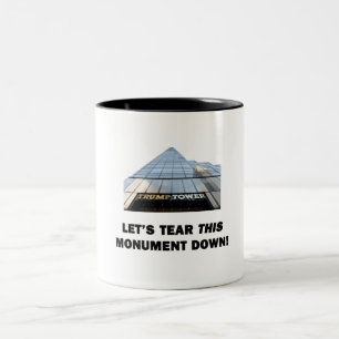 Laten we dit Monument onderbreken Tweekleurige Koffiemok