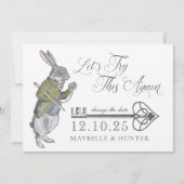 Laten we dit nog eens proberen |  Alice in Wonderl Save The Date (Voorkant)