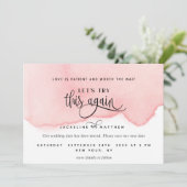 Laten we dit nog eens proberen, Blush Pink Waterve Save The Date (Staand voorkant)