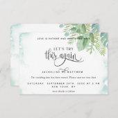 Laten we dit nog eens proberen, elegante Waterverf Save The Date (Voorkant / Achterkant)