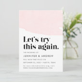 Laten we dit nog eens proberen, het uitstellen van aankondiging (Staand voorkant)